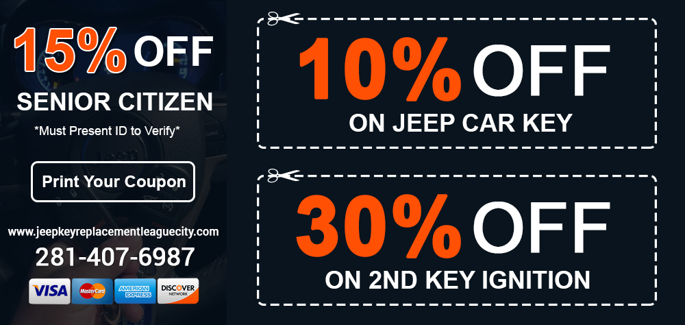 Jeep Key Replacement League City TX Printable Coupon